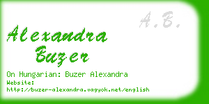 alexandra buzer business card